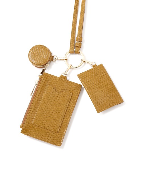 NATURAL BEAUTY BASIC（ナチュラルビューティーベーシック）の「トリプルガジェットポシェット（ショルダーバッグ・レディース・ベージュ/マスタード・ﾌﾘ-）」の8枚目の写真