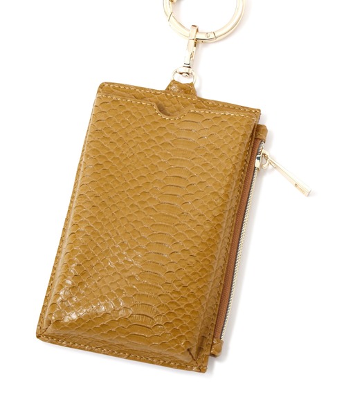 NATURAL BEAUTY BASIC（ナチュラルビューティーベーシック）の「トリプルガジェットポシェット（ショルダーバッグ・レディース・ベージュ/マスタード・ﾌﾘ-）」の6枚目の写真