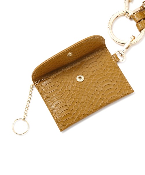 NATURAL BEAUTY BASIC（ナチュラルビューティーベーシック）の「トリプルガジェットポシェット（ショルダーバッグ・レディース・ベージュ/マスタード・ﾌﾘ-）」の4枚目の写真