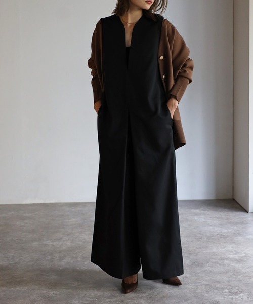 【新品】(Vサロ)BONJOUR SAGAN ディープVサロペット Bonjour Sagan サロペット オーバーオール ディープVネック