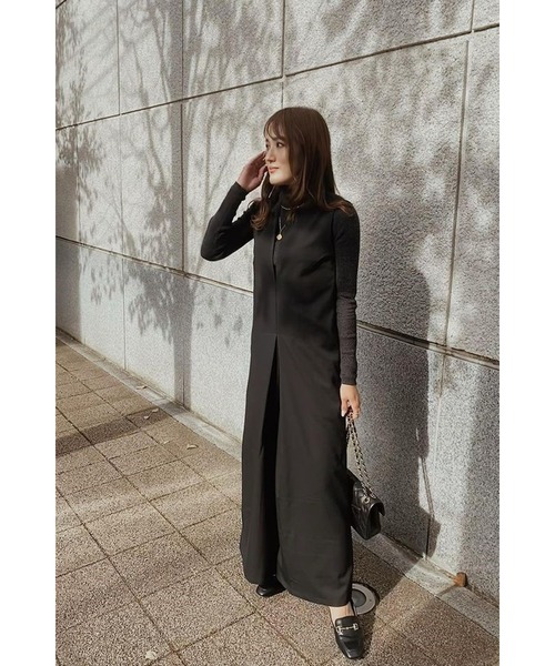 Bonjour Sagan（ボンジュールサガン）の「ディープVネックオールインワン（サロペット/オーバーオール・レディース・ブラック/ベージュ・S/M）」の13枚目の写真