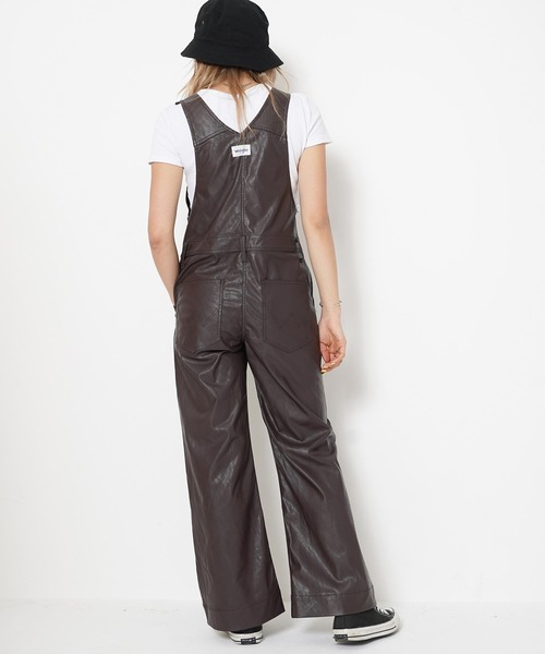 Wrangler（ラングラー）の「Wrangler Womens SYNTHETIC LEATHER FRARE OVERALL WI1393（つなぎ/オールインワン・レディース・ブラウン/ブラック・S/XS/SMALL/X-SMALL）」の15枚目の写真