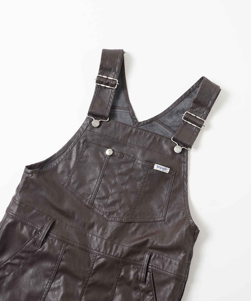 Wrangler（ラングラー）の「Wrangler Womens SYNTHETIC LEATHER FRARE OVERALL WI1393（つなぎ/オールインワン・レディース・ブラウン/ブラック・S/XS/SMALL/X-SMALL）」の7枚目の写真