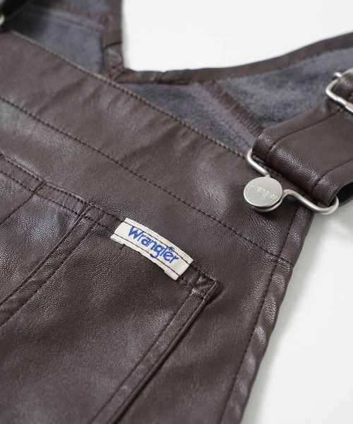 Wrangler（ラングラー）の「Wrangler Womens SYNTHETIC LEATHER FRARE OVERALL WI1393（つなぎ/オールインワン・レディース・ブラウン/ブラック・S/XS/SMALL/X-SMALL）」の16枚目の写真
