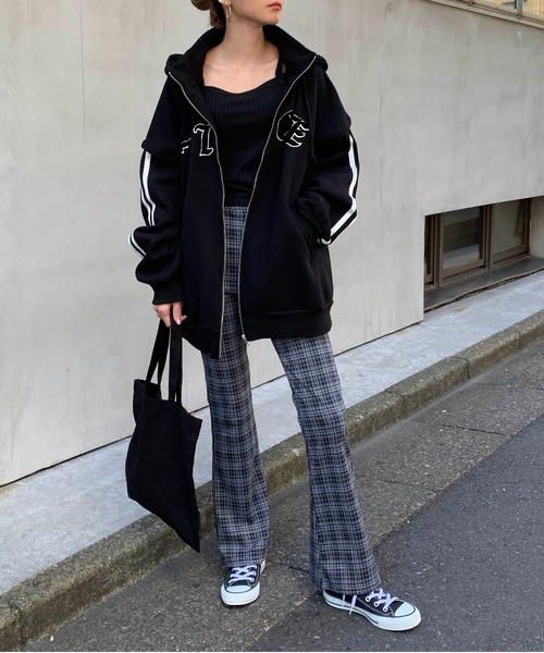 RASVOA（ラスボア）の「チェックカラーフレアパンツ（その他パンツ・レディース・ベージュ/ブラウン/グレー・FREE）」の6枚目の写真