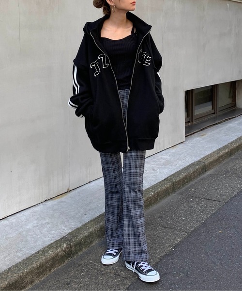 RASVOA（ラスボア）の「チェックカラーフレアパンツ（その他パンツ・レディース・ベージュ/ブラウン/グレー・FREE）」の8枚目の写真