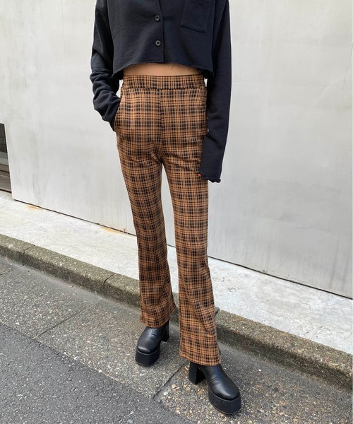 RASVOA（ラスボア）の「チェックカラーフレアパンツ（その他パンツ・レディース・ベージュ/ブラウン/グレー・FREE）」の21枚目の写真
