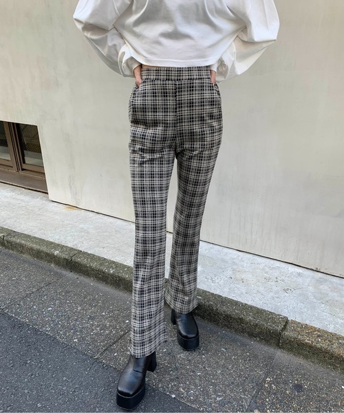 RASVOA（ラスボア）の「チェックカラーフレアパンツ（その他パンツ・レディース・ベージュ/ブラウン/グレー・FREE）」の15枚目の写真