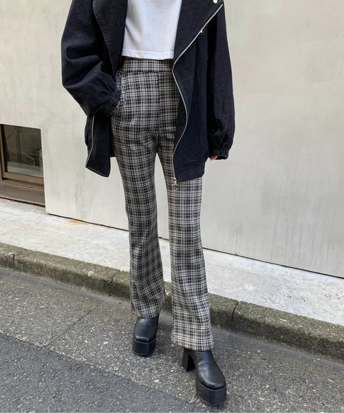 RASVOA（ラスボア）の「チェックカラーフレアパンツ（その他パンツ・レディース・ベージュ/ブラウン/グレー・FREE）」の10枚目の写真