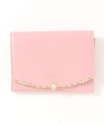 ハートブローチ ビジューバーマルチカードケース