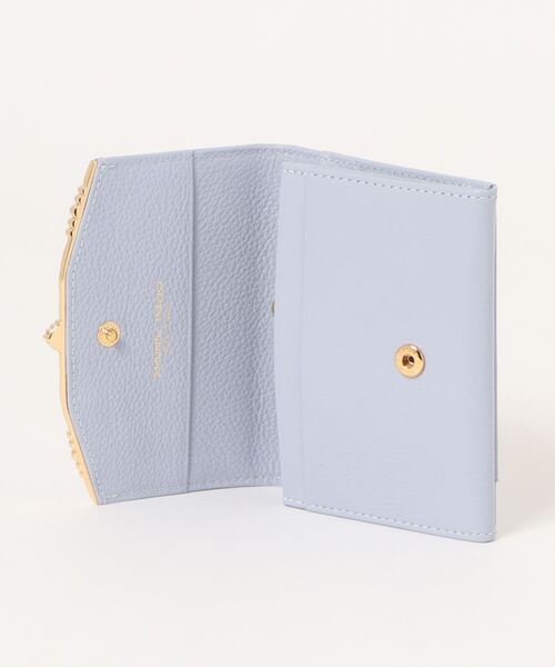 Samantha Thavasa Petit Choice（サマンサタバサ　プチチョイス）の「ハートブローチ ビジューバーマルチカードケース（名刺入れ・レディース・ライトブルー/ラベンダー/ピンク・FREE）」の6枚目の写真