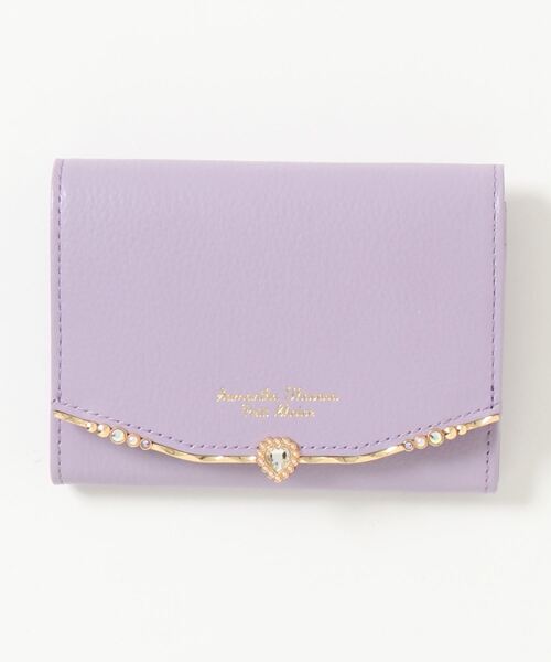 Samantha Thavasa Petit Choice（サマンサタバサ　プチチョイス）の「ハートブローチ ビジューバーマルチカードケース（名刺入れ・レディース・ライトブルー/ラベンダー/ピンク・FREE）」の7枚目の写真