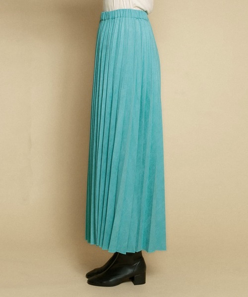 KBF（ケイビーエフ）の「スエードプリーツスカート（スカート・レディース・チャコールグレー/ブルー/アイボリー・ONE）」の14枚目の写真