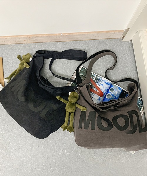 aimoha(アイモハ)の「大容量でビッグキャンバストートバッグ(カエル付き)(トートバッグ・レディース・ブラック/チョコ・FREE)」の16枚目の写真