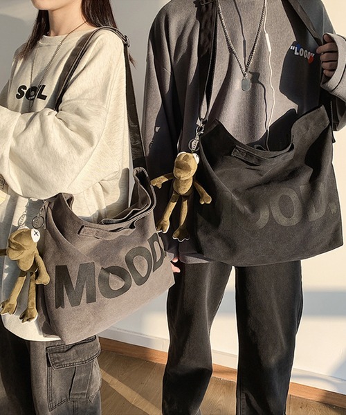 aimoha(アイモハ)の「大容量でビッグキャンバストートバッグ(カエル付き)(トートバッグ・レディース・ブラック/チョコ・FREE)」の18枚目の写真