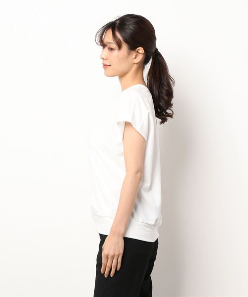 KOBE LETTUCE（コウベレタス）の「[ 2点セット ]リモートワークVネックブラウス×トートバッグSET（シャツ/ブラウス・レディース・ネイビー/オフホワイト/ピンクベージュ・FREE）」の4枚目の写真