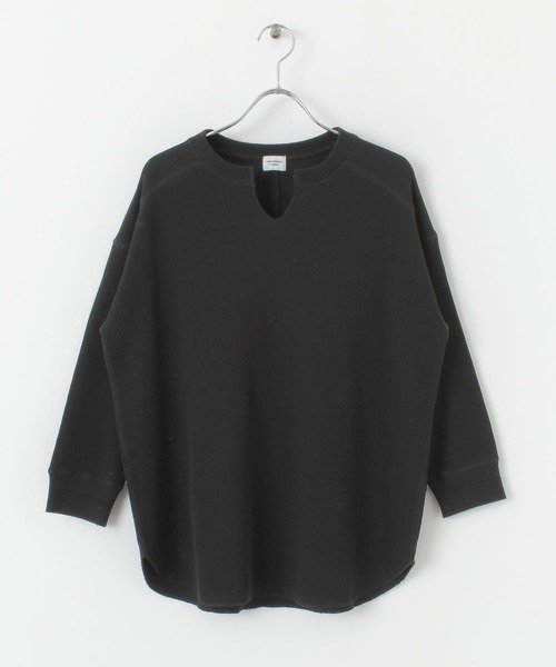 URBAN RESEARCH DOORS（アーバンリサーチドアーズ）の「サーマルキーネックカットソー（Tシャツ/カットソー・レディース・ブラック/オフホワイト/カーキ・ONE）」の9枚目の写真