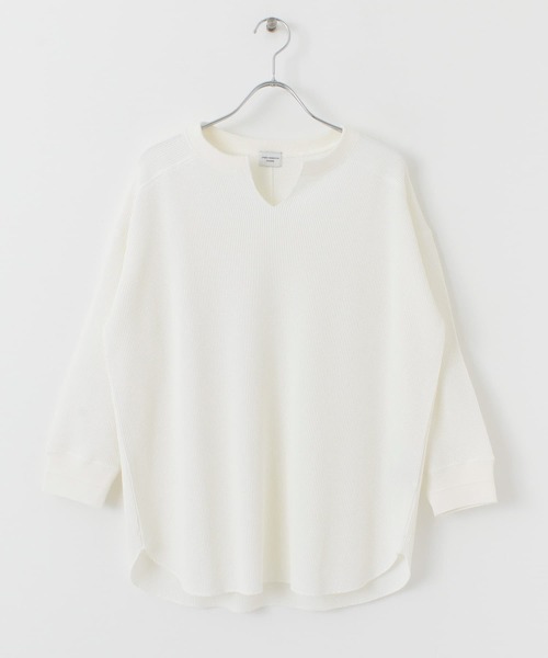 URBAN RESEARCH DOORS（アーバンリサーチドアーズ）の「サーマルキーネックカットソー（Tシャツ/カットソー・レディース・ブラック/オフホワイト/カーキ・ONE）」の10枚目の写真