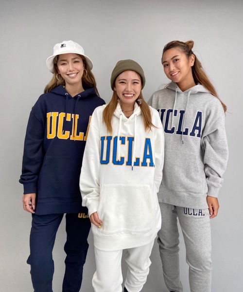 UCLA(ユーシーエルエー)の「ANTIBAL/アンティバル UCLA/ユーシーエルエー ビッグシルエット カレッジロゴパーカー/セットアップ対応 214AN2PK029(パーカー・レディース・ホワイト/ネイビー/グレー・FREE)」の4枚目の写真