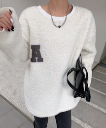 Diosfront | オーバーサイズロゴワッペンボアブラウス(シャツ/ブラウス)