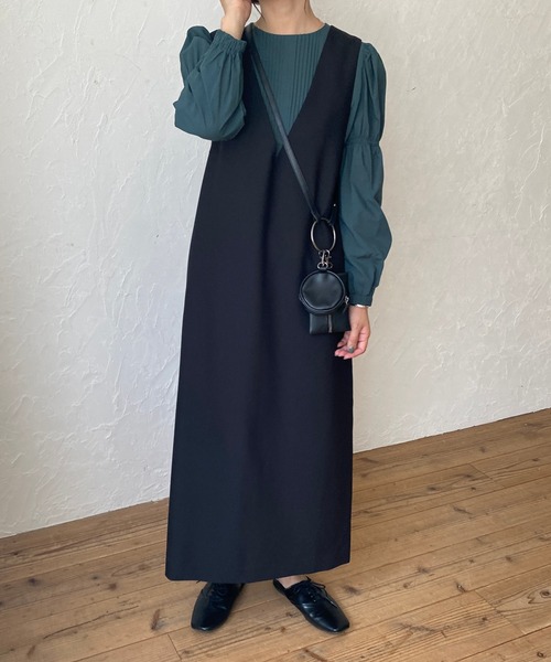 ReNorm（リノーム）の「ピンタックシャーリングスリーブブラウス（シャツ/ブラウス・レディース・グレイッシュベージュ/オフホワイト/グリーン・フリー）」の18枚目の写真