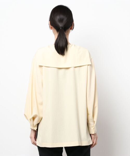 JOURNAL STANDARD（ジャーナルスタンダード）の「SYクロスセーラーブラウス（シャツ/ブラウス・レディース・ホワイト/ネイビー/イエロー・FREE）」の13枚目の写真