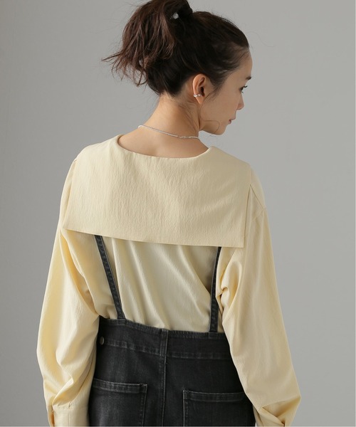 JOURNAL STANDARD（ジャーナルスタンダード）の「SYクロスセーラーブラウス（シャツ/ブラウス・レディース・ホワイト/ネイビー/イエロー・FREE）」の3枚目の写真