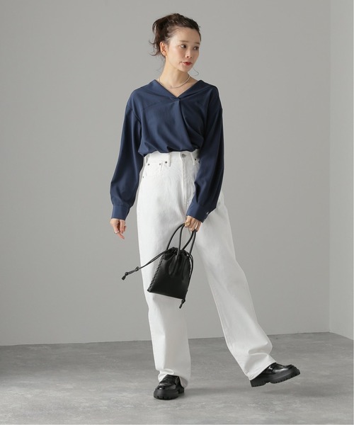 JOURNAL STANDARD（ジャーナルスタンダード）の「SYクロスセーラーブラウス（シャツ/ブラウス・レディース・ホワイト/ネイビー/イエロー・FREE）」の17枚目の写真