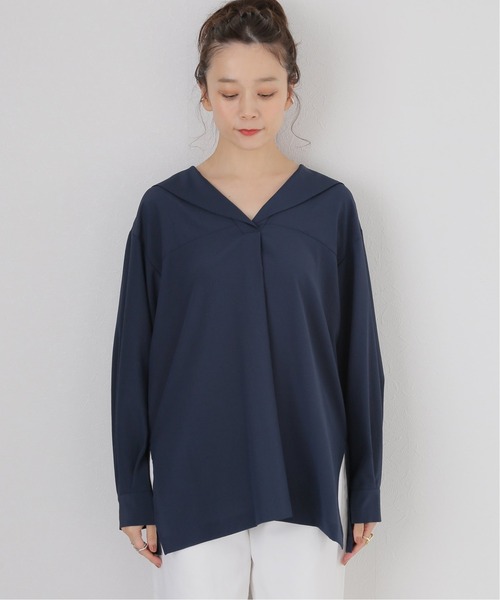 JOURNAL STANDARD（ジャーナルスタンダード）の「SYクロスセーラーブラウス（シャツ/ブラウス・レディース・ホワイト/ネイビー/イエロー・FREE）」の20枚目の写真