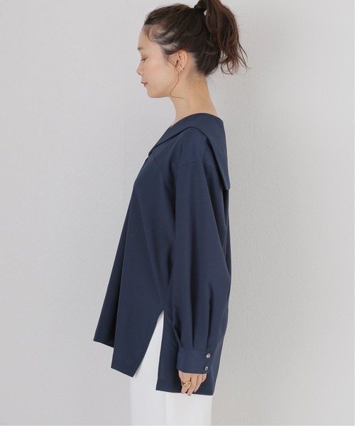 JOURNAL STANDARD（ジャーナルスタンダード）の「SYクロスセーラーブラウス（シャツ/ブラウス・レディース・ホワイト/ネイビー/イエロー・FREE）」の5枚目の写真