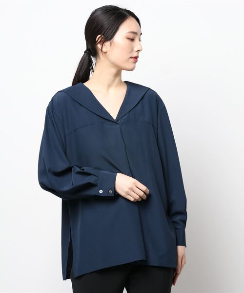 JOURNAL STANDARD（ジャーナルスタンダード）の「SYクロスセーラーブラウス（シャツ/ブラウス・レディース・ホワイト/ネイビー/イエロー・FREE）」の22枚目の写真