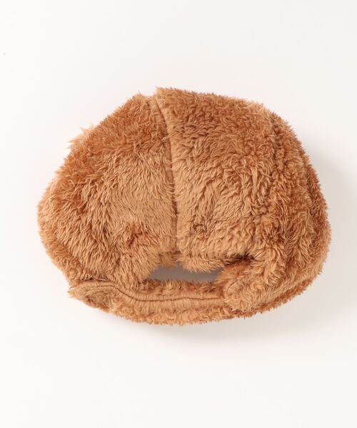 Kids Foret(キッズフォーレ)の「KF ベビーボア耳付帽(ニットキャップ/ビーニー・キッズ・ホワイト/ブラウン/ピンク・46/49)」の4枚目の写真