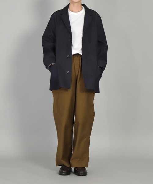 Yarmo（ヤーモ）の「[ Yarmo×OMNIGOD ] 別注 デニム ドライバースジャケット（テーラードジャケット・レディース・ワンウォッシュ・M-L）」の11枚目の写真