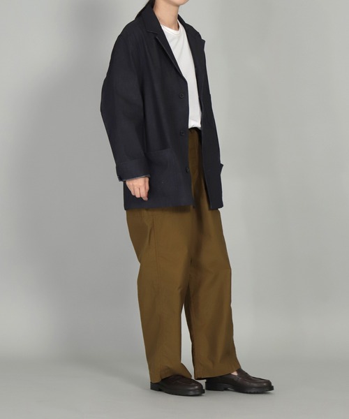 Yarmo（ヤーモ）の「[ Yarmo×OMNIGOD ] 別注 デニム ドライバースジャケット（テーラードジャケット・レディース・ワンウォッシュ・M-L）」の17枚目の写真