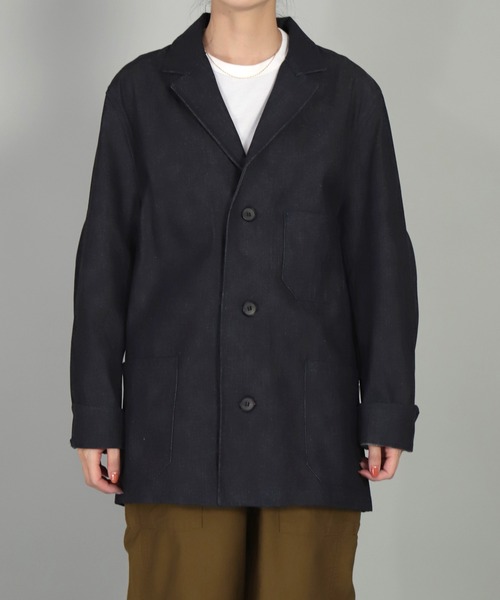 Yarmo（ヤーモ）の「[ Yarmo×OMNIGOD ] 別注 デニム ドライバースジャケット（テーラードジャケット・レディース・ワンウォッシュ・M-L）」の6枚目の写真