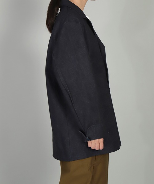 Yarmo（ヤーモ）の「[ Yarmo×OMNIGOD ] 別注 デニム ドライバースジャケット（テーラードジャケット・レディース・ワンウォッシュ・M-L）」の13枚目の写真