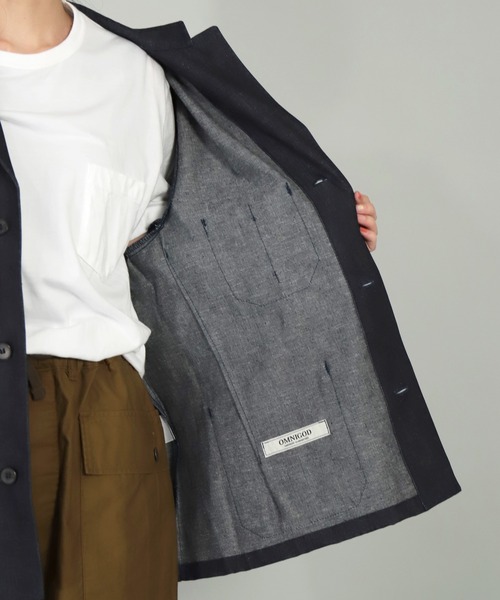 Yarmo（ヤーモ）の「[ Yarmo×OMNIGOD ] 別注 デニム ドライバースジャケット（テーラードジャケット・レディース・ワンウォッシュ・M-L）」の14枚目の写真