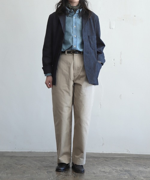 Yarmo（ヤーモ）の「[ Yarmo×OMNIGOD ] 別注 デニム ドライバースジャケット（テーラードジャケット・レディース・ワンウォッシュ・M-L）」の5枚目の写真