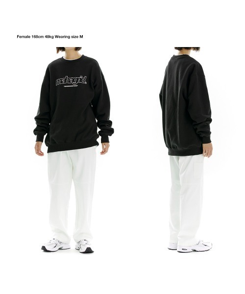 MAHAGRID（マハグリッド）の「【mahagrid】THIRD LOGO CREWNECK / マハグリッド サード ロゴ クルーネック 裏起毛（スウェット・メンズ・ネイビー/グレー/アイボリー/チャコールグレー/パープル/ブラック/ライトグリーン・SMALL/MEDIUM/LARGE/X-LARGE）」の13枚目の写真