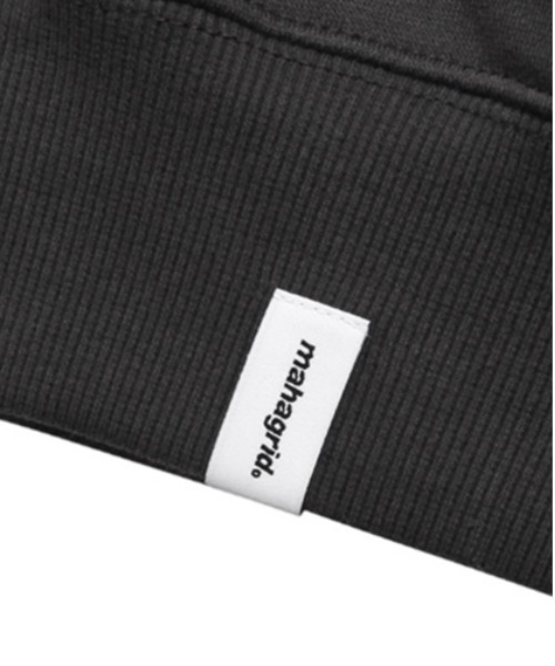 MAHAGRID（マハグリッド）の「【mahagrid】THIRD LOGO CREWNECK / マハグリッド サード ロゴ クルーネック 裏起毛（スウェット・メンズ・ネイビー/グレー/アイボリー/チャコールグレー/パープル/ブラック/ライトグリーン・SMALL/MEDIUM/LARGE/X-LARGE）」の16枚目の写真