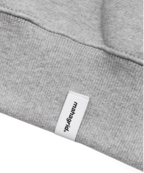 MAHAGRID（マハグリッド）の「【mahagrid】THIRD LOGO CREWNECK / マハグリッド サード ロゴ クルーネック 裏起毛（スウェット・メンズ・ネイビー/グレー/アイボリー/チャコールグレー/パープル/ブラック/ライトグリーン・SMALL/MEDIUM/LARGE/X-LARGE）」の21枚目の写真