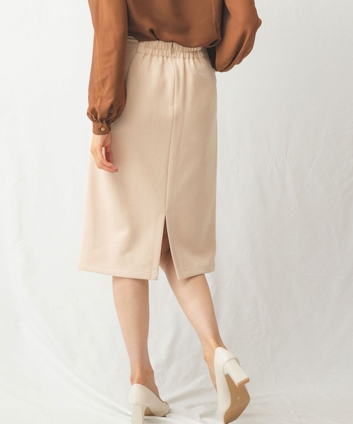 NARACAMICIE（ナラカミーチェ）の「エコスエードスカート（スカート・レディース・ブルー/ベージュ・MEDIUM）」の5枚目の写真