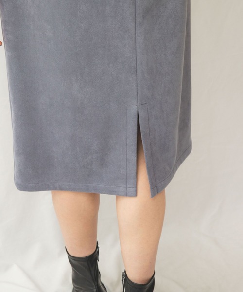 NARACAMICIE（ナラカミーチェ）の「エコスエードスカート（スカート・レディース・ブルー/ベージュ・MEDIUM）」の12枚目の写真