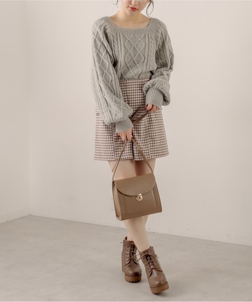 OLIVE des OLIVE（オリーブデオリーブ）の「ポケット付きショルダーバッグ（ショルダーバッグ・レディース・ベージュ/ダークブラウン/ダークベージュ・FREE）」の15枚目の写真