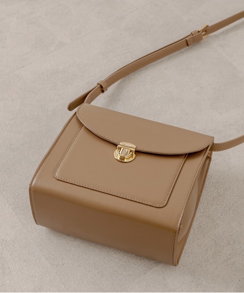 OLIVE des OLIVE（オリーブデオリーブ）の「ポケット付きショルダーバッグ（ショルダーバッグ・レディース・ベージュ/ダークブラウン/ダークベージュ・FREE）」の14枚目の写真