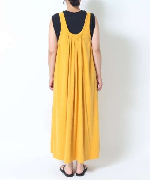 UNFIL（アンフィル）の「unfil アンフィル / raw silk plain-jersey gathered tank dress ローシルク プレーンジャージー ギャザータンクドレス ノースリーブワンピース / WWSP-UW124（ワンピース・レディース・ダークネイビー・0/1）」の9枚目の写真