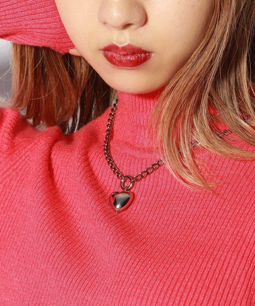 PBLIM（ページボーイリム）の「【PAGEBOYLIM】ハートネックレス（ネックレス・レディース・シルバー/ゴールド・FREE）」の2枚目の写真