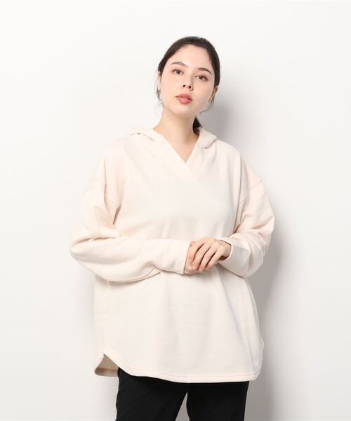 RIKKA FEMME(リッカファーム)の「RIKKA FEMME/リッカファム パーカー Q21FW07(パーカー・レディース・ホワイト/グレー/ブラウン・FREE)」の2枚目の写真