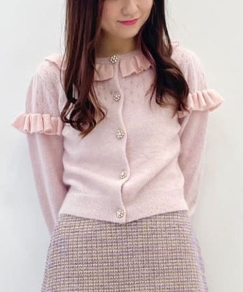 カーディガン 「WEB限定」「TOCCA LAVENDER」Jewel Frill Cardigan カーディガン WEB限定】【TOCCA LAVENDER】Jewel Frill Cardigan カーディガン
