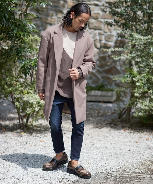 CAMBIO(カンビオ)の「mj8258-カットメルトンオーバーサイズチェスターコート(チェスターコート・メンズ・ブラック/グリーン/グレイッシュベージュ・M/L)」の16枚目の写真